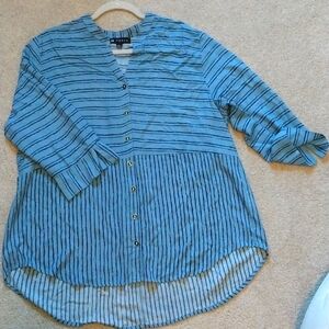 N Touch Light/Dark Blue Stripes Tunic